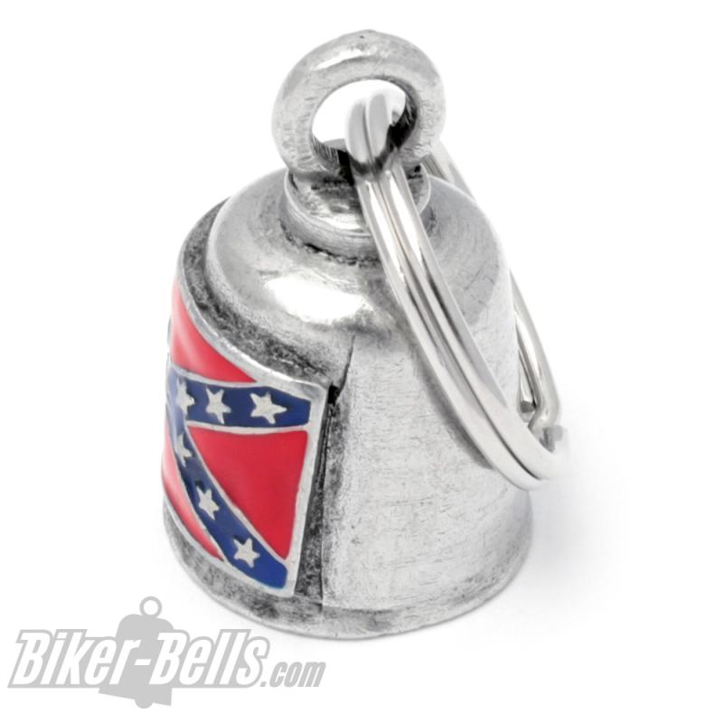 Biker-Bell mit Südstaaten Flagge Stainless Banner Motorradfahrer Geschenk Ride Bell